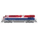 GE ES44AC - Standard DC - Stealth -- Canadian National 3115 (BC Rail Heritage, red, white, blue), HO, Broadway Limited Imports 8