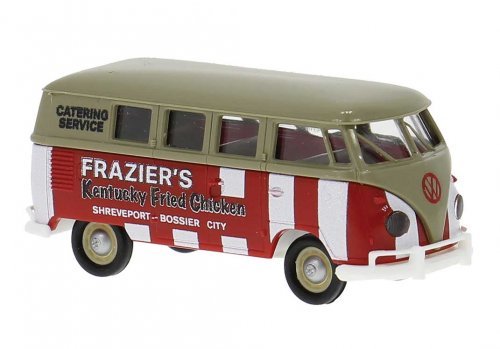1960 Volkswagen T1b Passenger Van - Assembled, HO Scale, Brekina Automodelle 31628