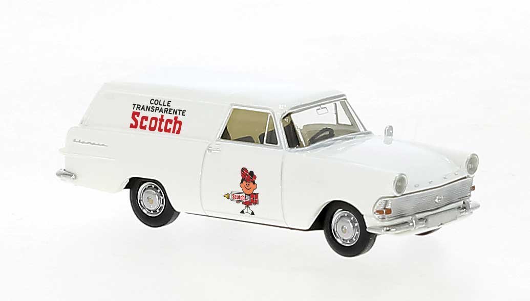 1957-1960 Opel Rekord P2 CarAVan Cargo Station Wagon - Assembled, HO Scale, Brekina Automodelle 20078