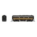 EMD F7B - Sound and DCC - Paragon4 -- Denver & Rio Grande Western 5563 (3 Stripe, black, Aspen Gold), N, Broadway Limited Import