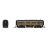 EMD F7B - Sound and DCC - Paragon4 -- Denver & Rio Grande Western 5563 (3 Stripe, black, Aspen Gold), N, Broadway Limited Import