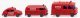 1970s Fire Service Vehicle Set, N Scale, Wiking 93449