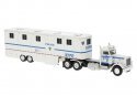 1973 Peterbilt 359 Day-Cab Tractor with Horse Trailer - Assembled, HO Scale, Brekina Automodelle 85724