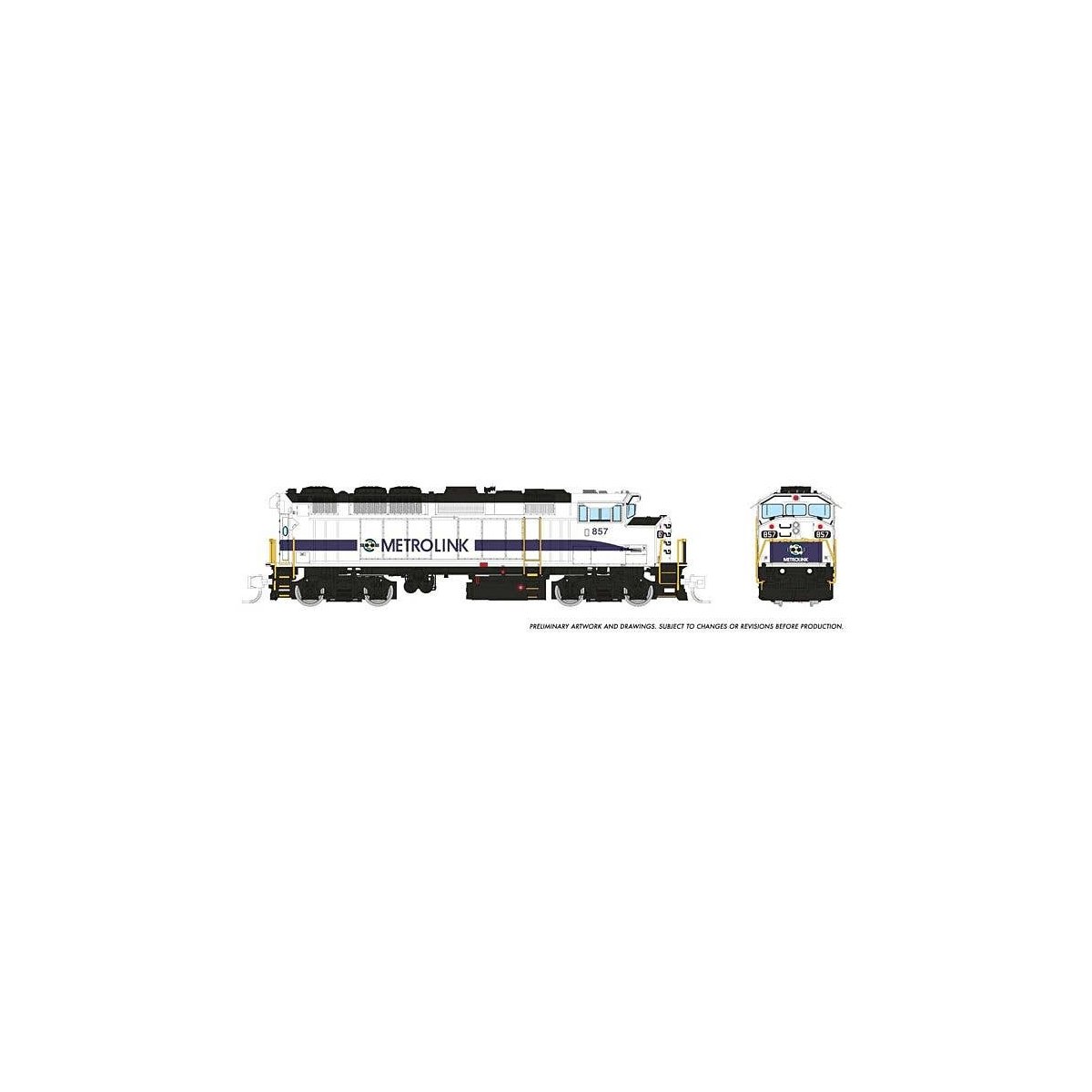 GMDD F59PH - Sound and DCC -- Metrolink 865 (white, blue stripe), N, Rapido Trains Inc 519517