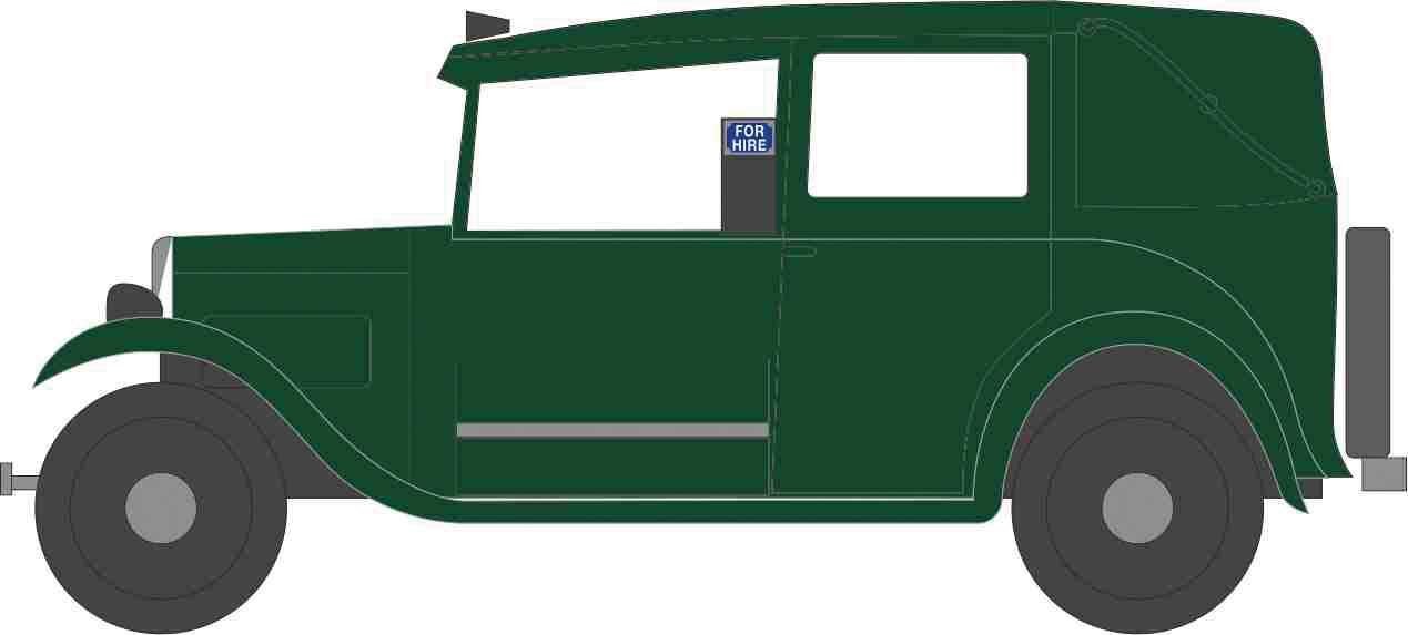 Austin Low Loader Taxi - Assembled, N Scale, Oxford Diecast NAT005