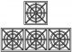 Decorative Iron Work Railing - 4 Sets, HO Scale, Grandt Line Products Inc 5294