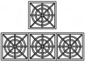Decorative Iron Work Railing - 4 Sets, HO Scale, Grandt Line Products Inc 5294