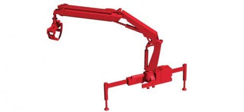 Hiab X-Hipro Loading Crane with Log Grabber, HO Scale, Herpa Models 54140