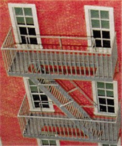 Classic Fire Escape - Kit (Plastic), O Scale, Tichy Train Group 2044