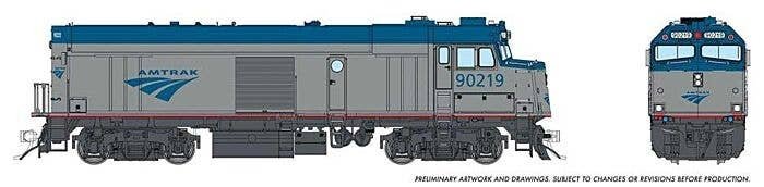 Amtrak NPCU Cabbage Cab Car - Standard DC -- Amtrak 90219 (Phase V, silver, blue), HO, Rapido Trains Inc 81017