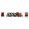 GMD-1 4-Axle Version - Standard DC -- Canadian National 1405 (Stripe Scheme, black, white, red), HO, Rapido Trains Inc 10059