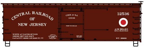 36′ Double-Sheathed Wood Boxcar w/Steel Roof, Wood Ends, Straight Underframe, HO Scale, Accurail Inc 1812
