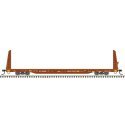 62′ Bulkhead Flatcar - Ready to Run, HO Scale, Trainman 20007960