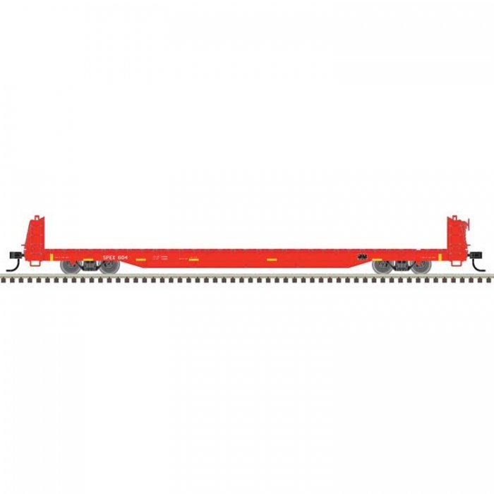 62′ Short-Bulkhead Flatcar - Ready to Run, HO Scale, Trainman 20007967