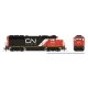 EMD GP40 - Standard DC -- Canadian National 3123 (Ex-IC 2012, black, red, white, Website Noodle Logo), HO, Rapido Trains Inc 400