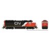 EMD GP40 - Standard DC -- Canadian National 3123 (Ex-IC 2012, black, red, white, Website Noodle Logo), HO, Rapido Trains Inc 400