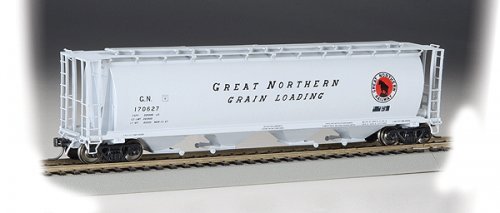 Canadian Cylindrical 4-Bay Grain Hopper - Ready to Run - Silver Series(R), HO Scale, Bachmann Industries 19111
