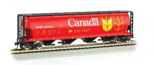 Canadian Cylindrical 4-Bay Grain Hopper - Ready to Run - Silver Series(R), HO Scale, Bachmann Industries 19131