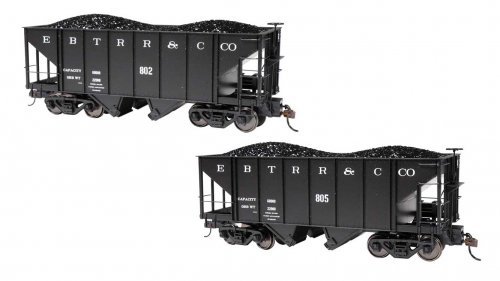 2-Bay Steel Hopper 2-Pack - Ready to Run - Spectrum(R), On30 Scale, Bachmann Industries 27901