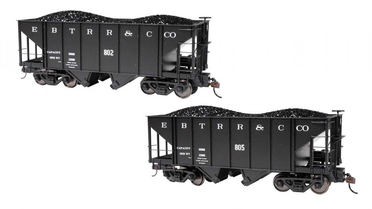 2-Bay Steel Hopper 2-Pack - Ready to Run - Spectrum(R), On30 Scale, Bachmann Industries 27901