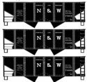 USRA 55-Ton 2-Bay Open Hopper 3-Pack - Kit, HO Scale, Accurail Inc 8152