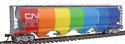 Canadian Cylindrical 4-Bay Grain Hopper - Ready to Run - Silver Series(R), HO Scale, Bachmann Industries 19133