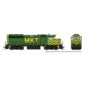 EMD GP40 - Standard DC -- Missouri-Kansas-Texas 216 (green, yellow), HO, Rapido Trains Inc 40016