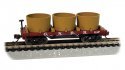 Old-Time Wood Tank Car with 3 Tanks - Ready to Run, N Scale, Bachmann Industries 15555