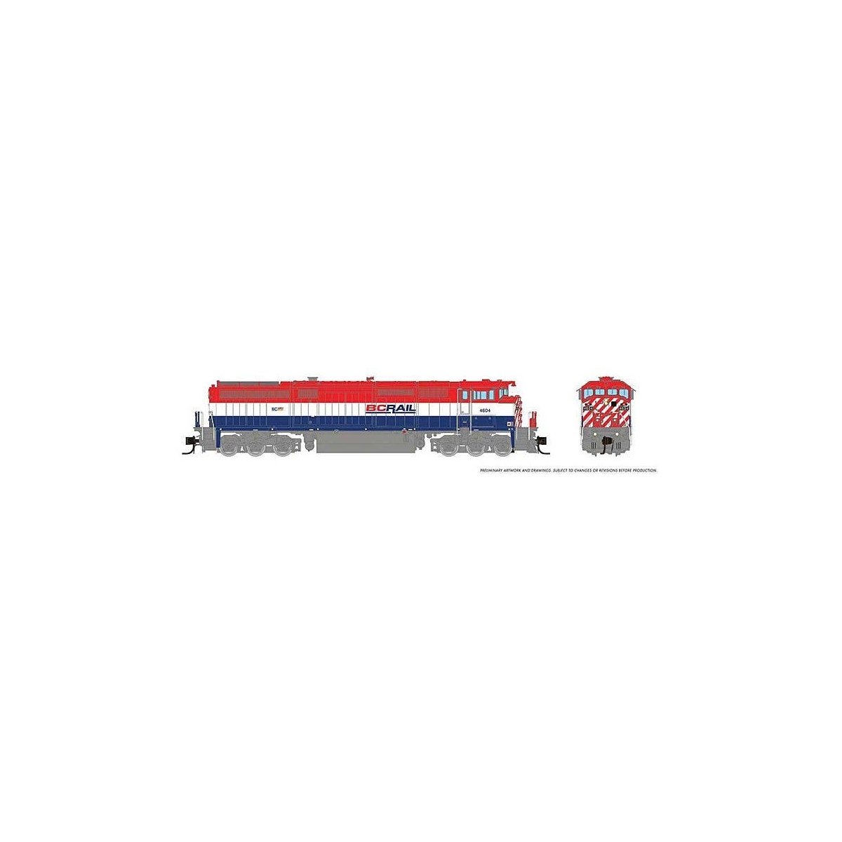 GE Dash 8-40CM - LokSound and DCC -- British Columbia Railway 4603 (red, white, blue), N, Rapido Trains Inc 540545