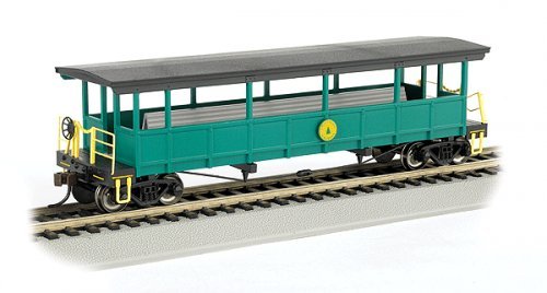 Open-Sided Excursion Car w/Seats - Ready to Run - Silver Series(R), HO Scale, Bachmann Industries 17445