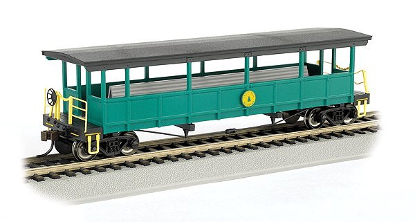 Open-Sided Excursion Car w/Seats - Ready to Run - Silver Series(R), HO Scale, Bachmann Industries 17445