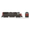 EMD GP40 - Standard DC -- Cotton Belt SSW 7602 (1966, gray, red), HO, Rapido Trains Inc 40024