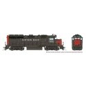 EMD GP40 - Standard DC -- Cotton Belt SSW 7604 (1966, gray, red), HO, Rapido Trains Inc 40025