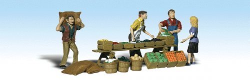 Farmer′s Market & Accessories - Scenic Accents(R), HO Scale, Woodland Scenics 1896