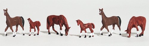 Chestnut Horses - Scenic Accents(R), HO Scale, Woodland Scenics 1842