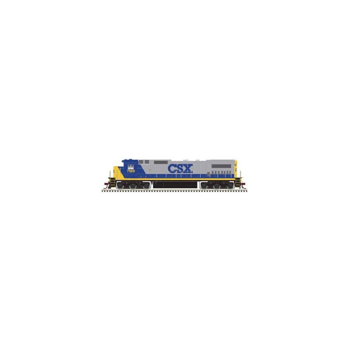 GE Dash 8-40C - Front Ditch Lights - LokSound & DCC - Master(R) -- CSX 7586 (YN2, gray, blue, yellow), N, Atlas Model Railroad C