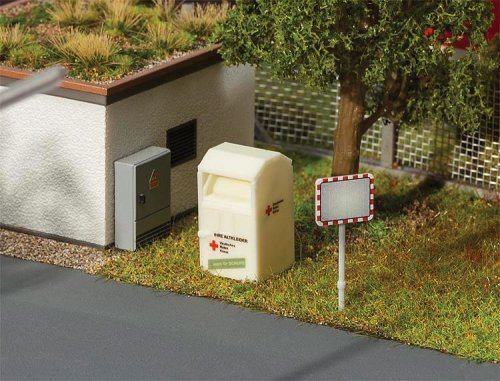Old-Clothes Donation Bin/Container, HO Scale, Faller Gmbh 180932