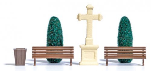 Stone Cross Scene, N Scale, Busch Gmbh & Co Kg 8110