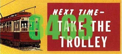 1920-1940s Next Time Take the Trolley Billboard - Kit, HO Scale, Tichy Train Group 8463