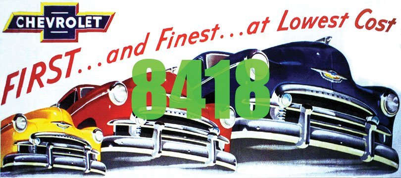 Chevrolet First and Finest Billboard - Kit, HO Scale, Tichy Train Group 8418
