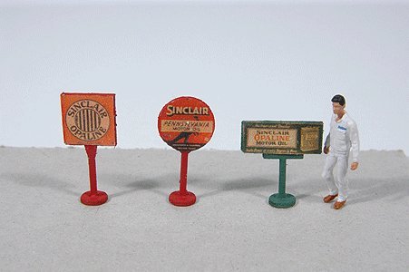 Vintage Gas Station Curb Signs, HO Scale, JL Innovative Design 466