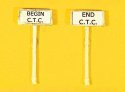 Custom Railroad Right-of-Way Signs, HO Scale, JL Innovative Design 838