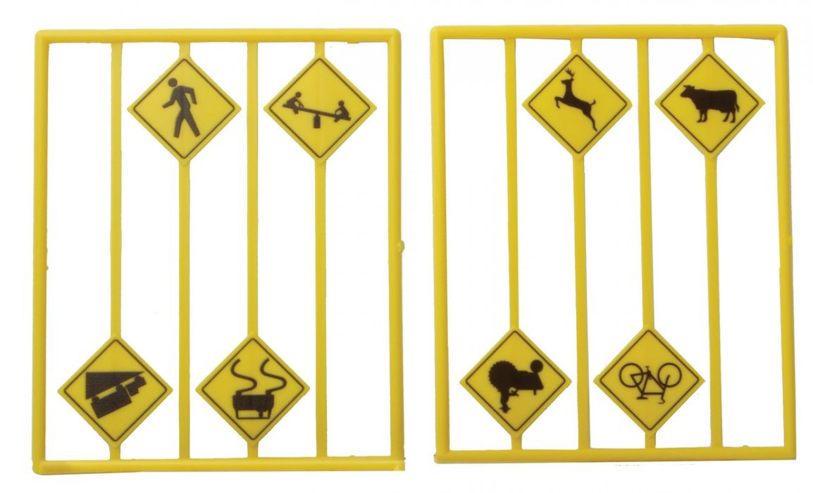 Picture Warning Signs, O Scale, Tichy Train Group 2076