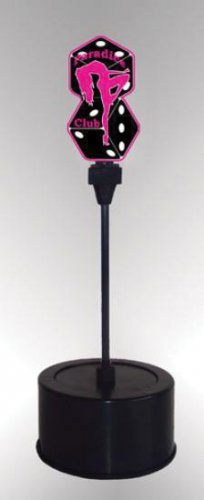 Paradice Club Double-Sided Rotating Sign - Light Works USA, O Scale, Micro Structures 55075