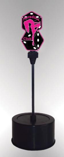 Paradice Club Double-Sided Rotating Sign - Light Works USA, O Scale, Micro Structures 55075