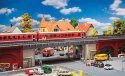 Steel Urban Railway Bridge with Kiosk Abutments, HO Scale, Faller Gmbh 120581
