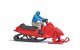 Snowmobile with Figure - Assembled, HO Scale, Busch Gmbh & Co Kg 7818