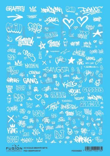Graffiti Decal Set, HO Scale, Fusion Scale Graphics 100213