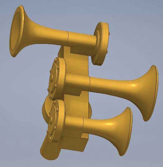 Nathan K3 Air Horn K3LAR2, HO Scale, Cal Scale 688
