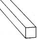 Acrylic Rod - Square - 17-1/2′ 44.5cm Long, ALL Scales, Plastruct Inc 92061